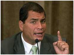 Ecuadors president Rafael Correa