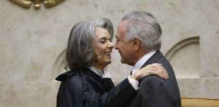 Carmen Lucía Antúnez con Michel Temer