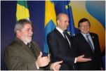 Presidenten Luiz Incio da Silva, premirminister Fredrik Reinfeldt, EU;s president Jos Manuel Barroso