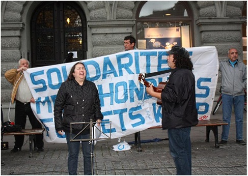 manifestaciones de solidaridad que los organismos suecos-latinoamericanos