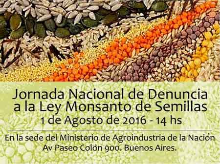Jornada Nacional de denuncias a la ley Monsanto de semillas