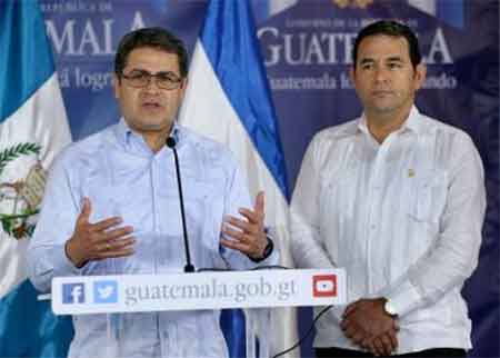 Juan Orlando Hernndez y Jimmy Morales