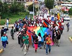 Los pueblos originarios marchan por el Agua