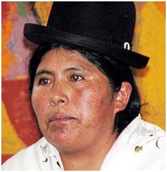 Dirigenta indgena Enriqueta Huanto Ticona