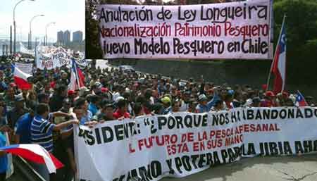 Marcha contra la privatizacin de los peces