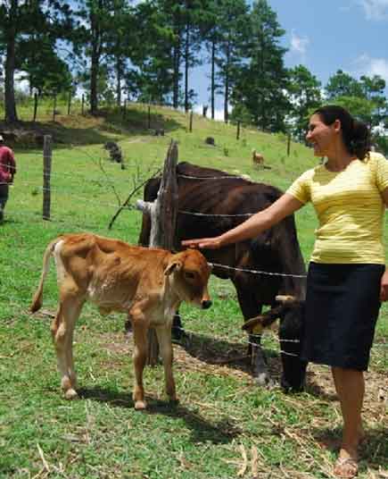 Josefina Rodrguez, en av jordbruksproducenterna i Nicaragua