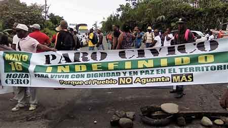 Protesta de afrocolombianos en Buenaventura