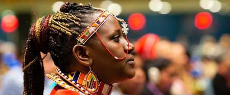 Participante masai en el 18º Foro Permanente de los Asuntos Indígenas de las ONU